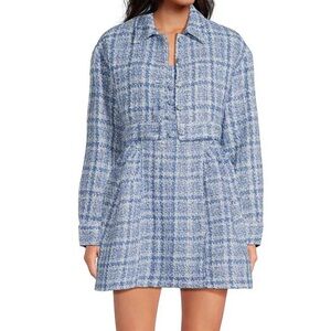 Blue Plaid Women's Dress